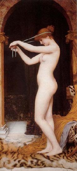 John William Godward Venus Binding her Hair China oil painting art